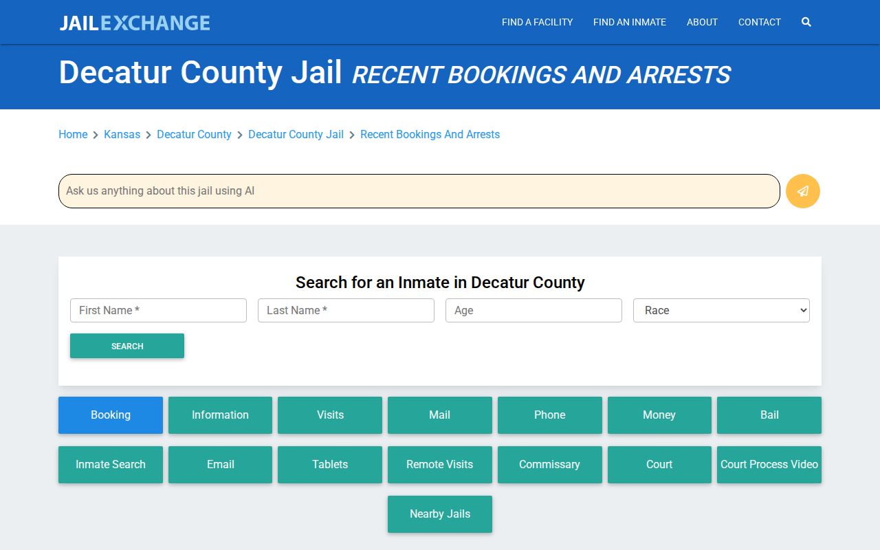 Unofficial Decatur County jail directory with official contact fallback